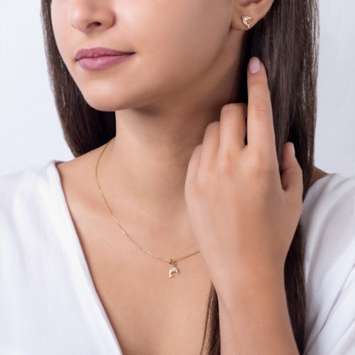 Komplet biżuterii Animals: złoto, cyrkonie